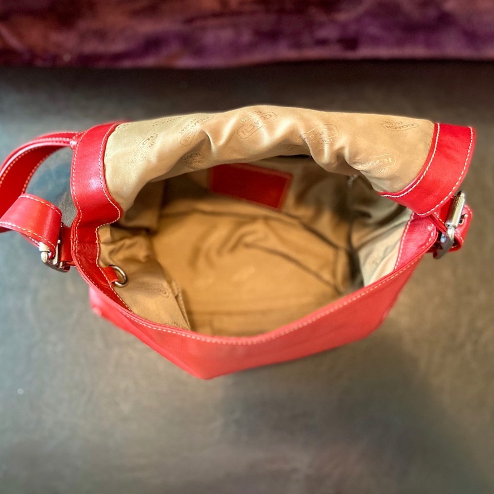 Coach Legacy Red Soft Leather Flap Shoulderbag - Picture 4 of 6